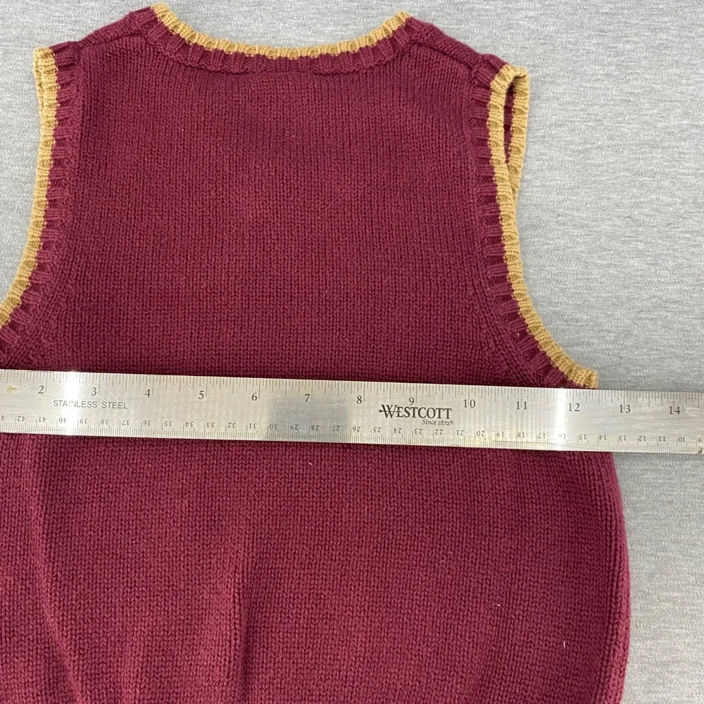 Gymboree Kids Burgundy Fair Isle Snowflake‎ Knit Vest Size XS 3-4 Cotton